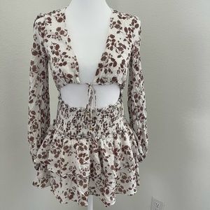 Isabelle’s cabinet front cut out tie dress